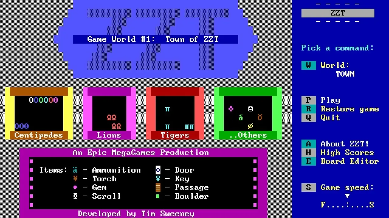 ZZT screenshot 1