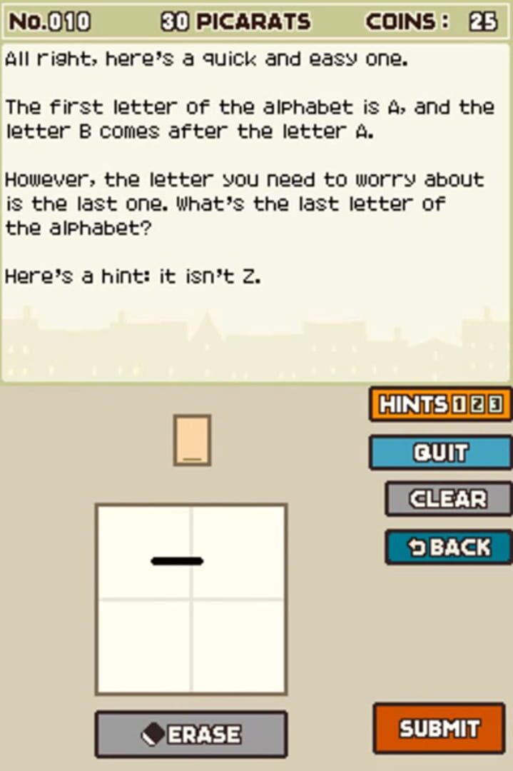 Professor Layton and the Curious Village screenshot