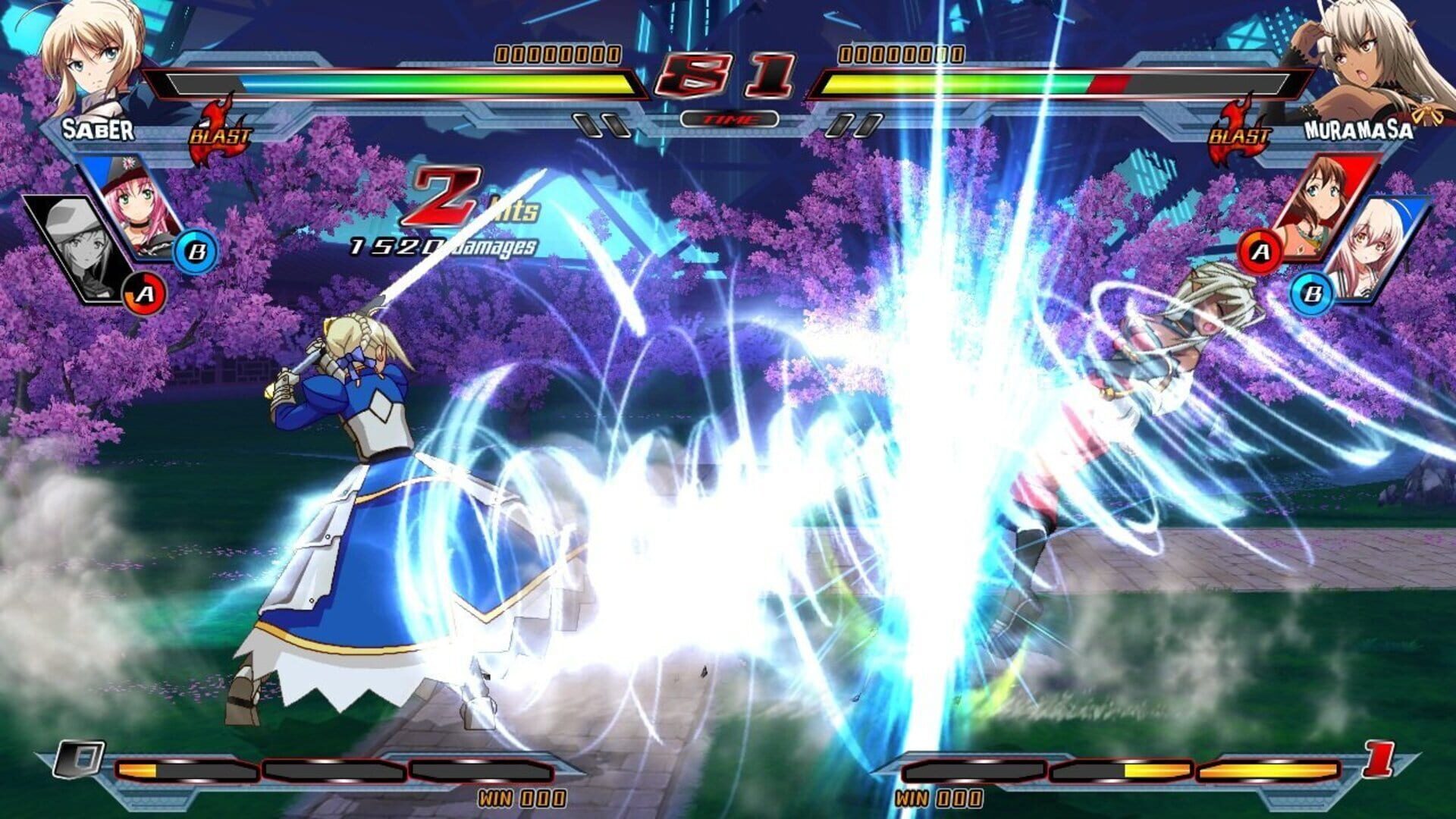 Nitroplus Blasterz: Heroines Infinite Duel screenshot