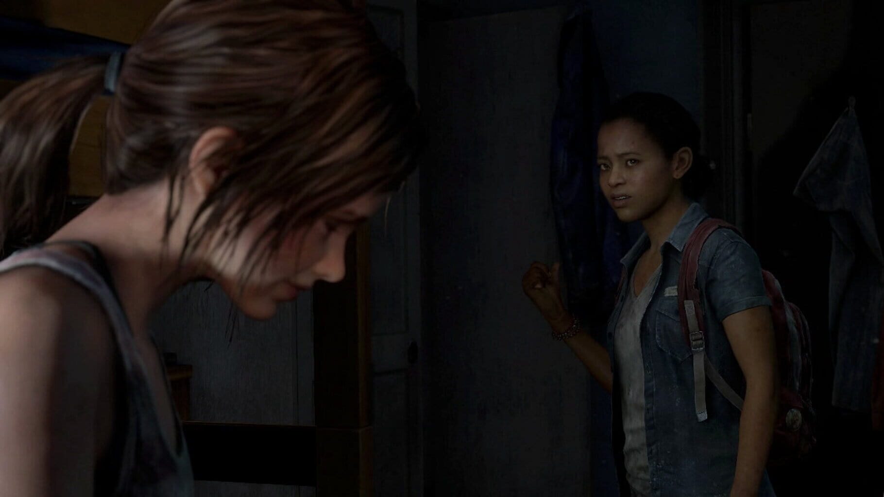 Left behind gray zone. The last of us left behind Элли и Райли.