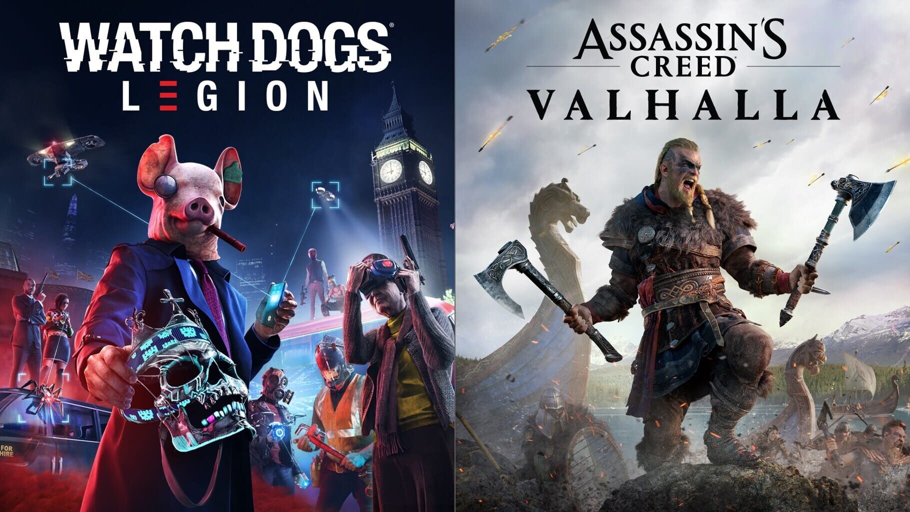Arte - Assassin's Creed Valhalla + Watch Dogs: Legion Bundle