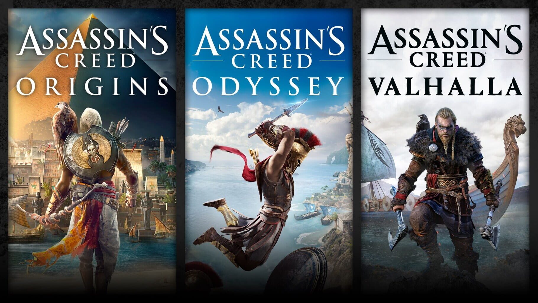 Arte - Assassin's Creed Bundle: Assassin's Creed Valhalla, Assassin's Creed Odyssey, and Assassin's Creed Origins