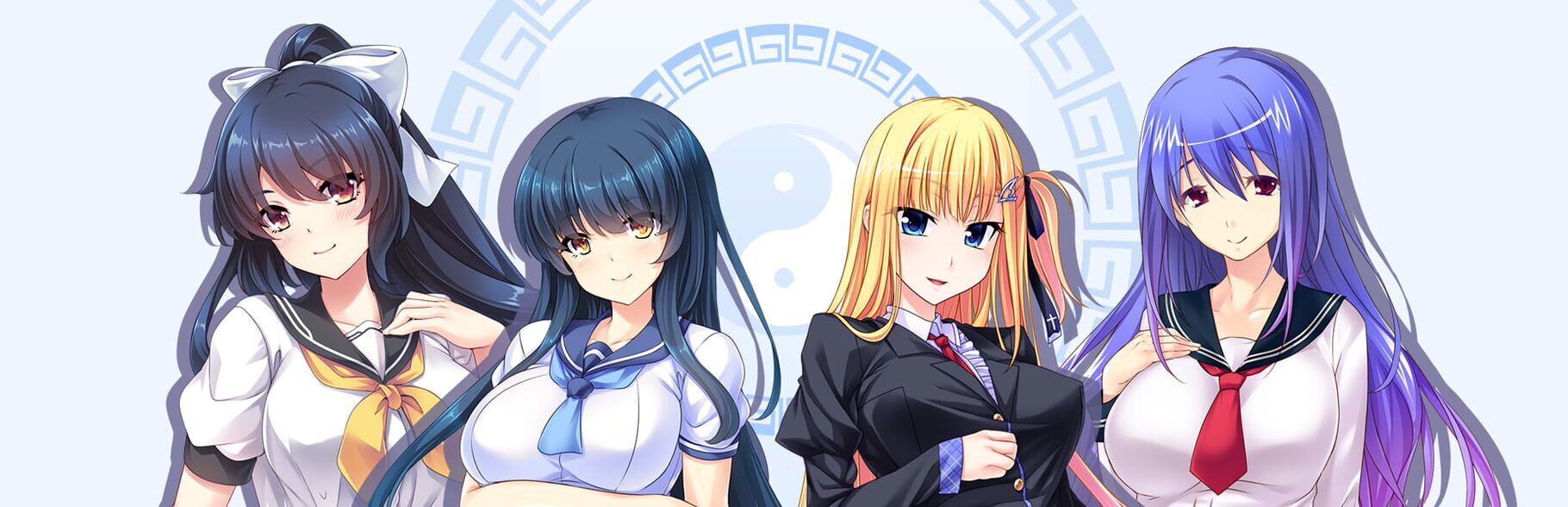 Pretty Girls Mahjong Solitaire: Blue artwork