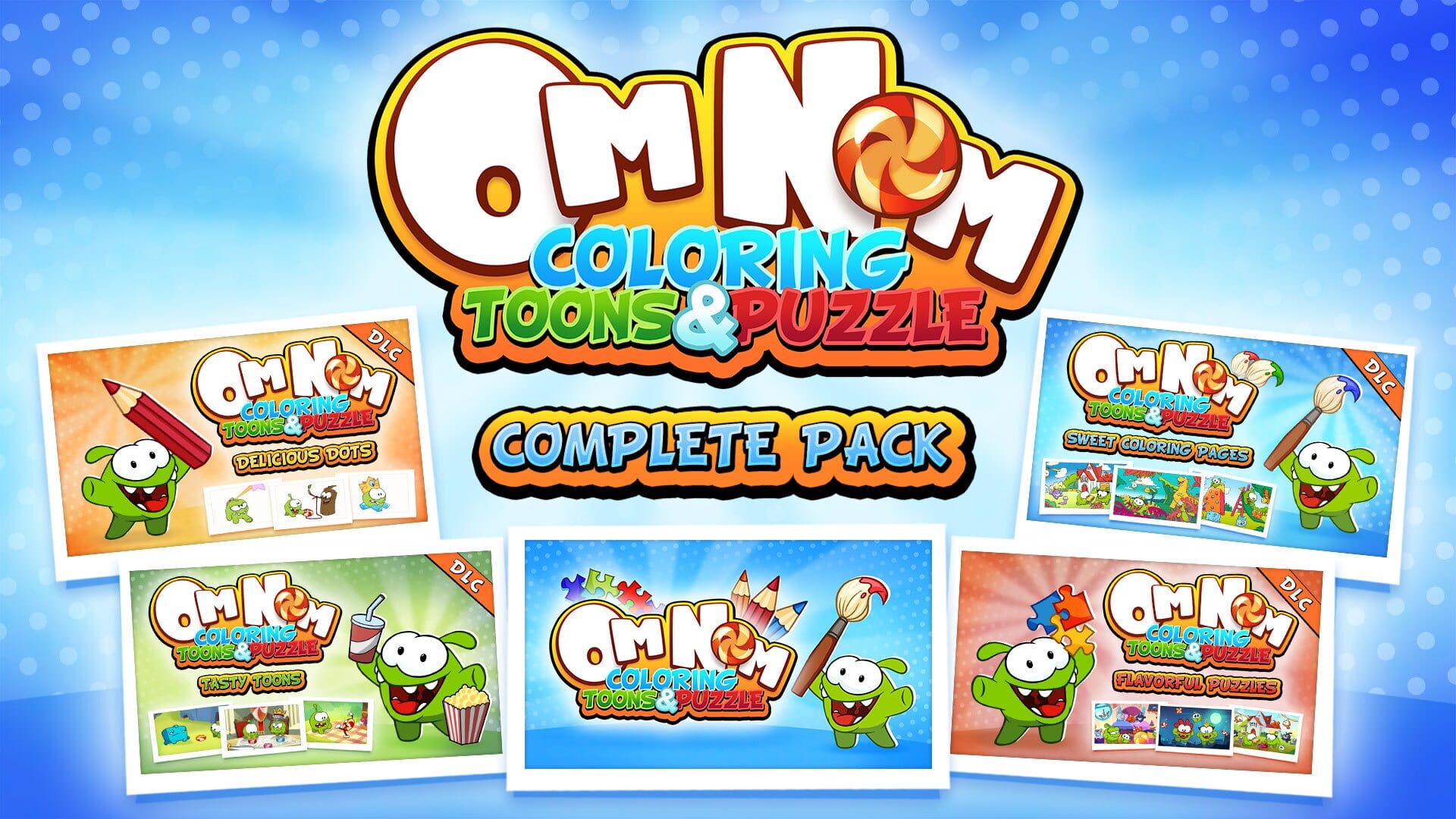 Om Nom: Coloring, Toons & Puzzle - Complete Pack artwork