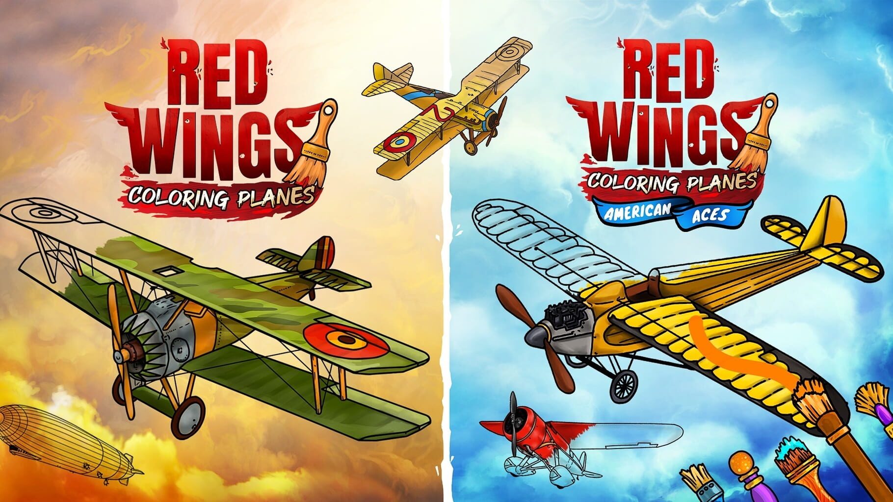 Red Wings: Coloring Planes Bundle artwork