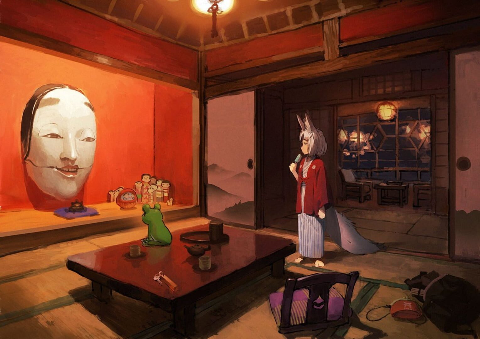 Fox and Frog Travelers: The Demon of Adashino Island artwork