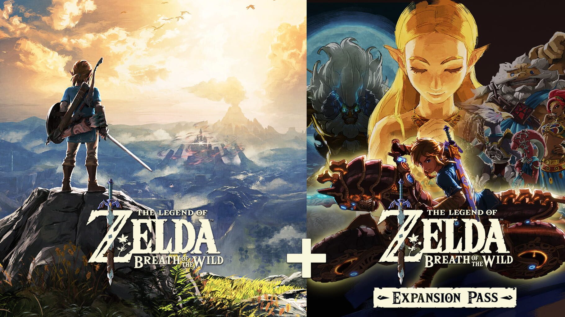 The Legend of Zelda: Breath of the Wild and The Legend of Zelda: Breath of the Wild Expansion Pass Bundle artwork