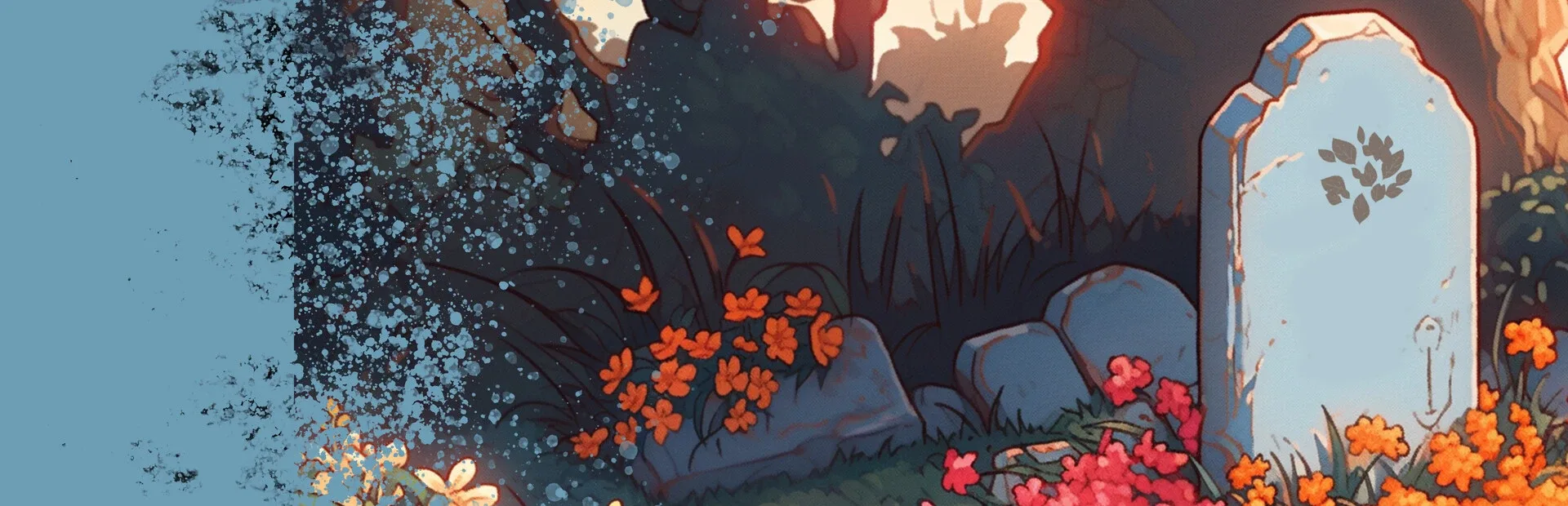 At His Grave
