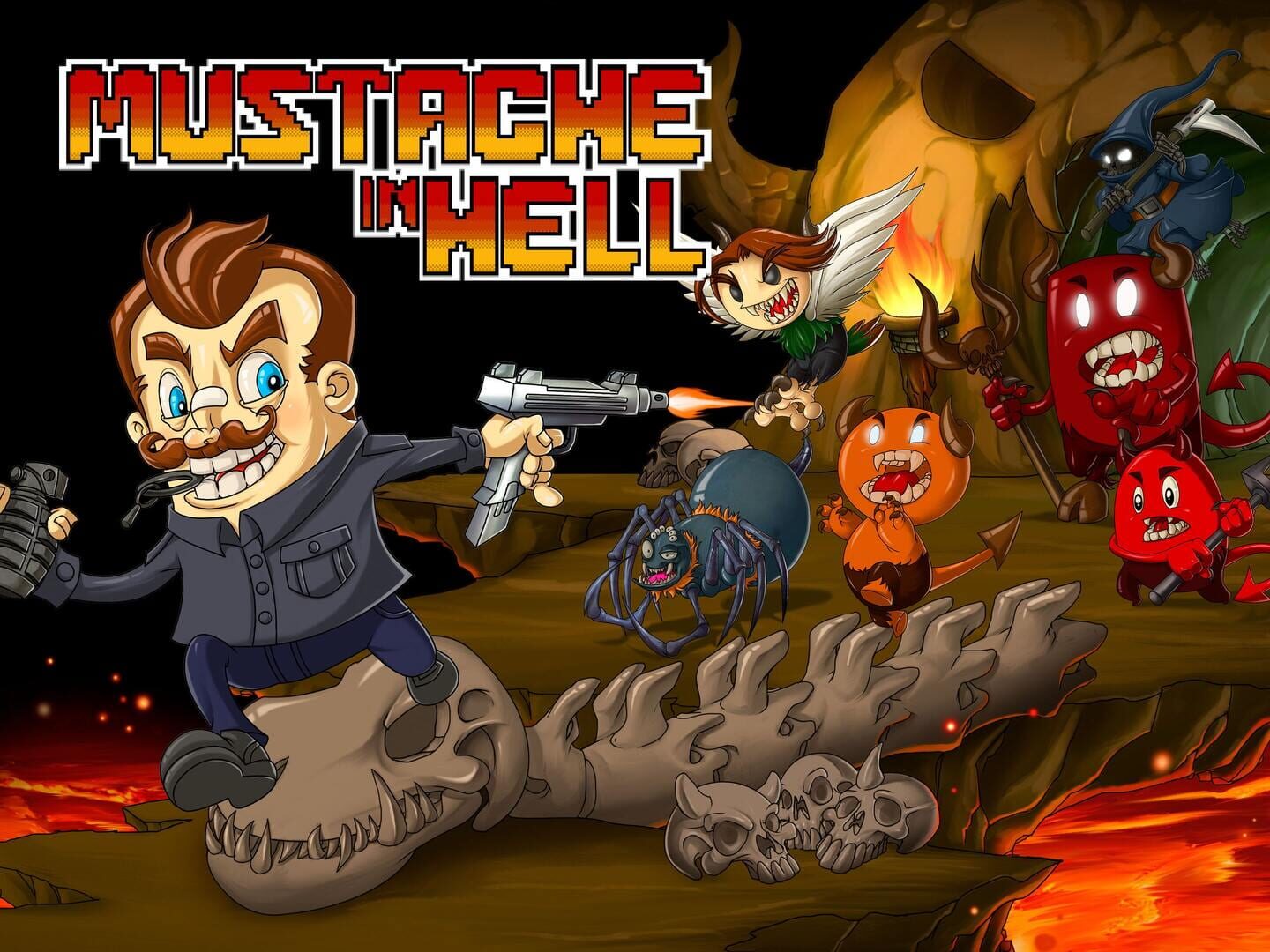 Mustache in Hell artwork