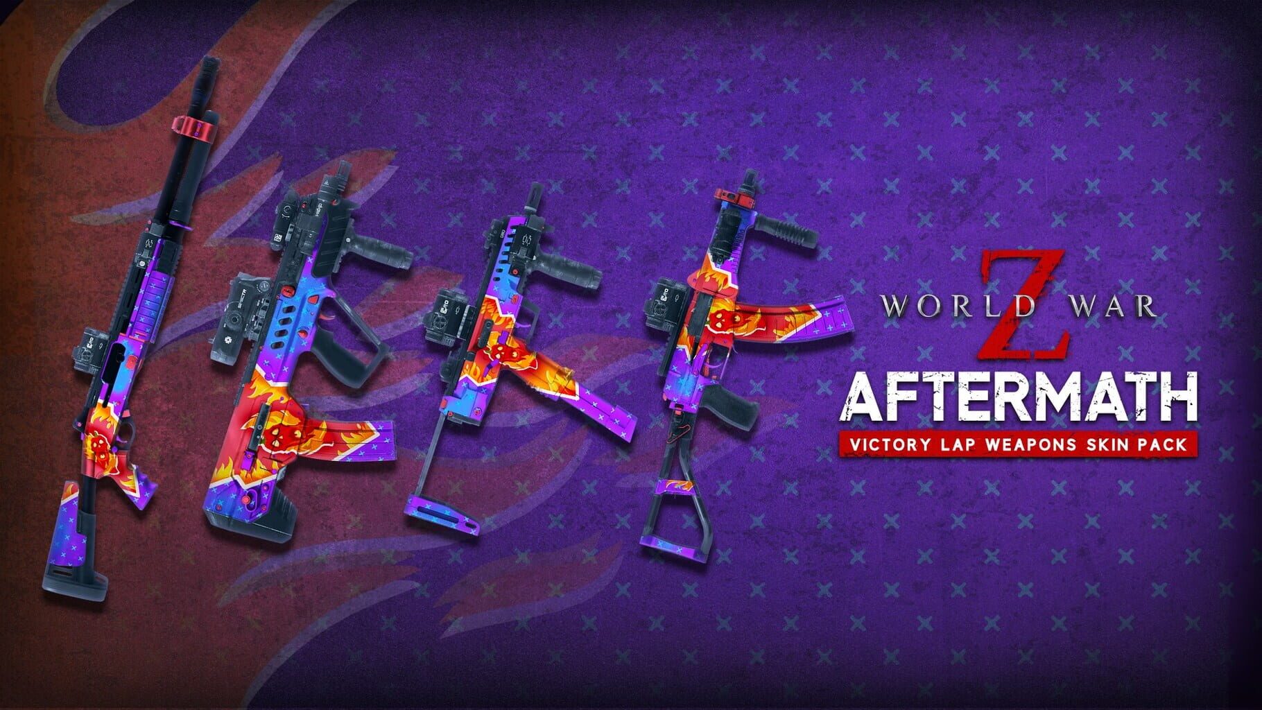 Arte - World War Z: Aftermath - Burning Skulls Weapons Skin Pack