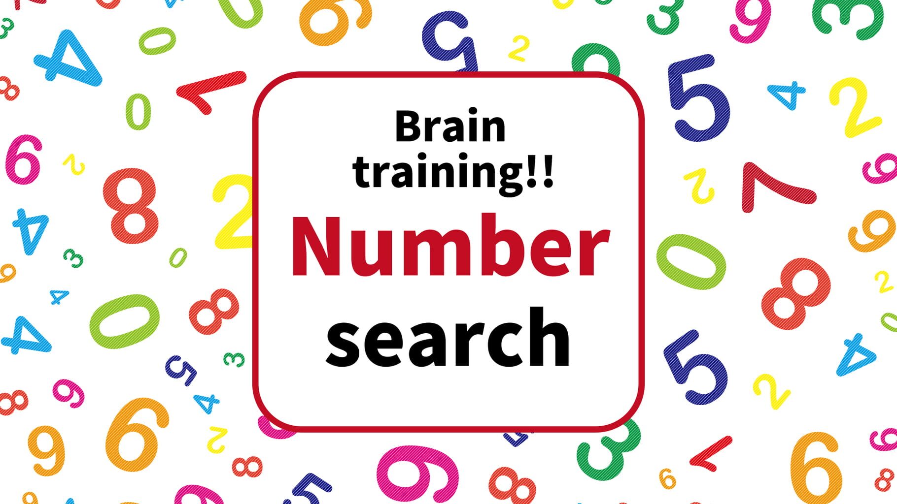 Brain Training!! Number Search