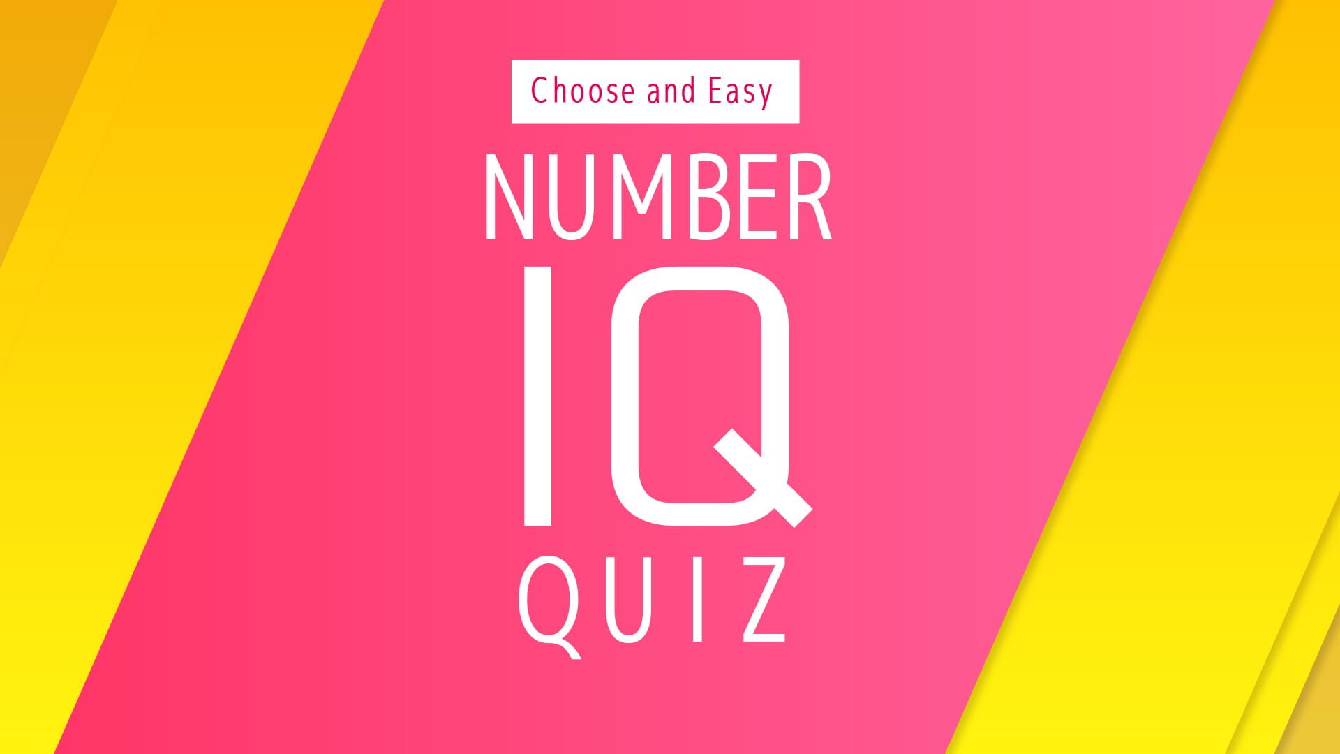 Artwork for Choose and Easy Number IQ Quiz