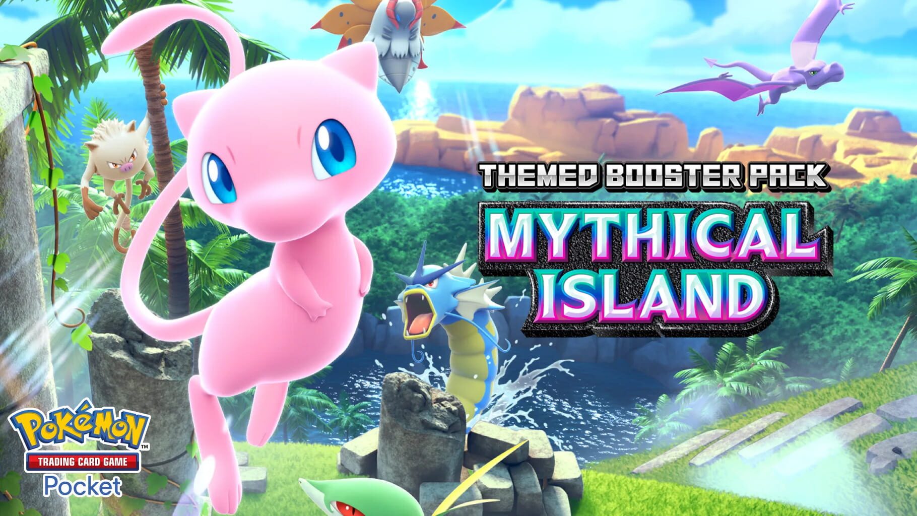 Artwork for Pokémon Trading Card Game Pocket: Themed Booster Pack - Mythical Island