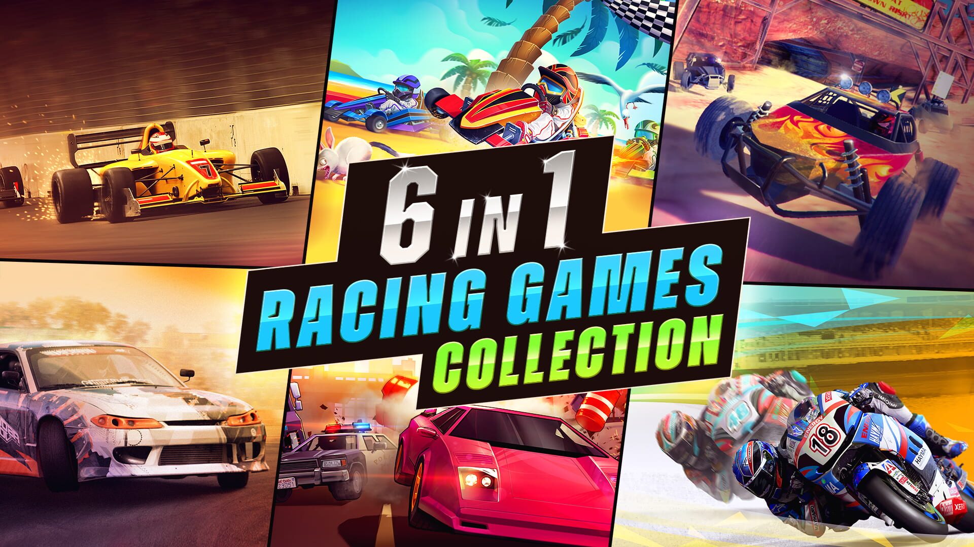 Artwork for 6 in 1 Racing Games Collection