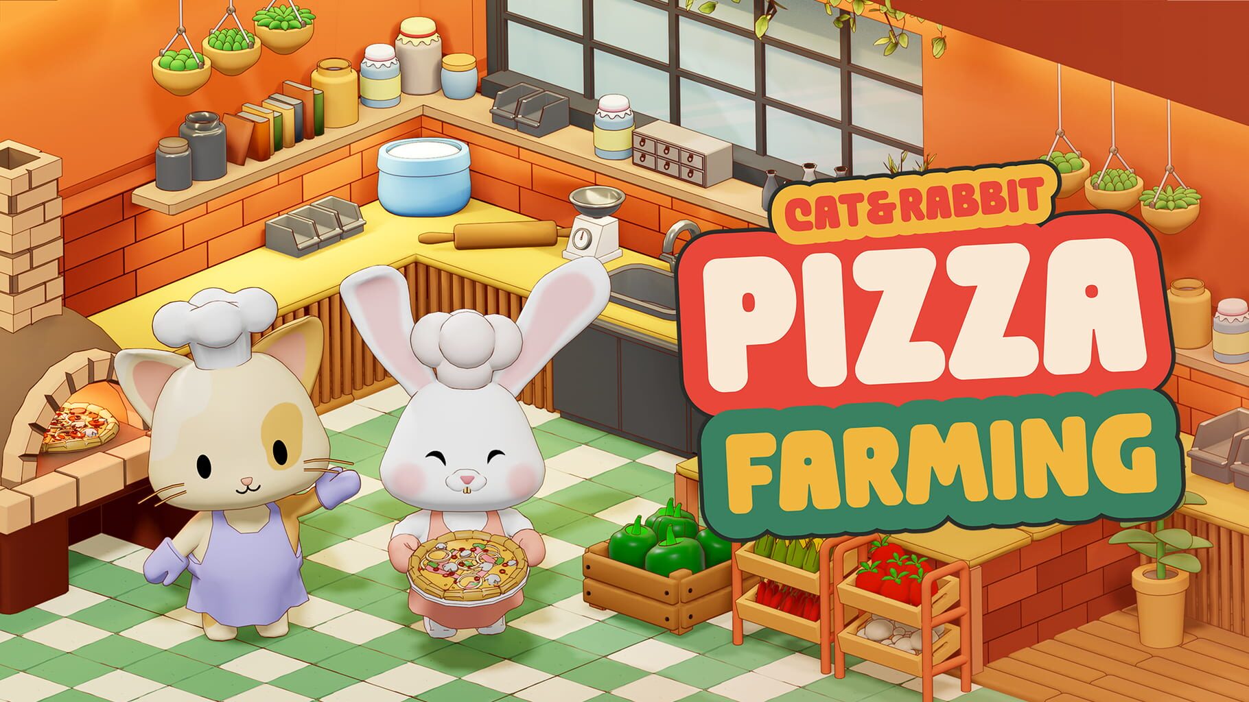 Cat & Rabbit Pizza Farming artwork