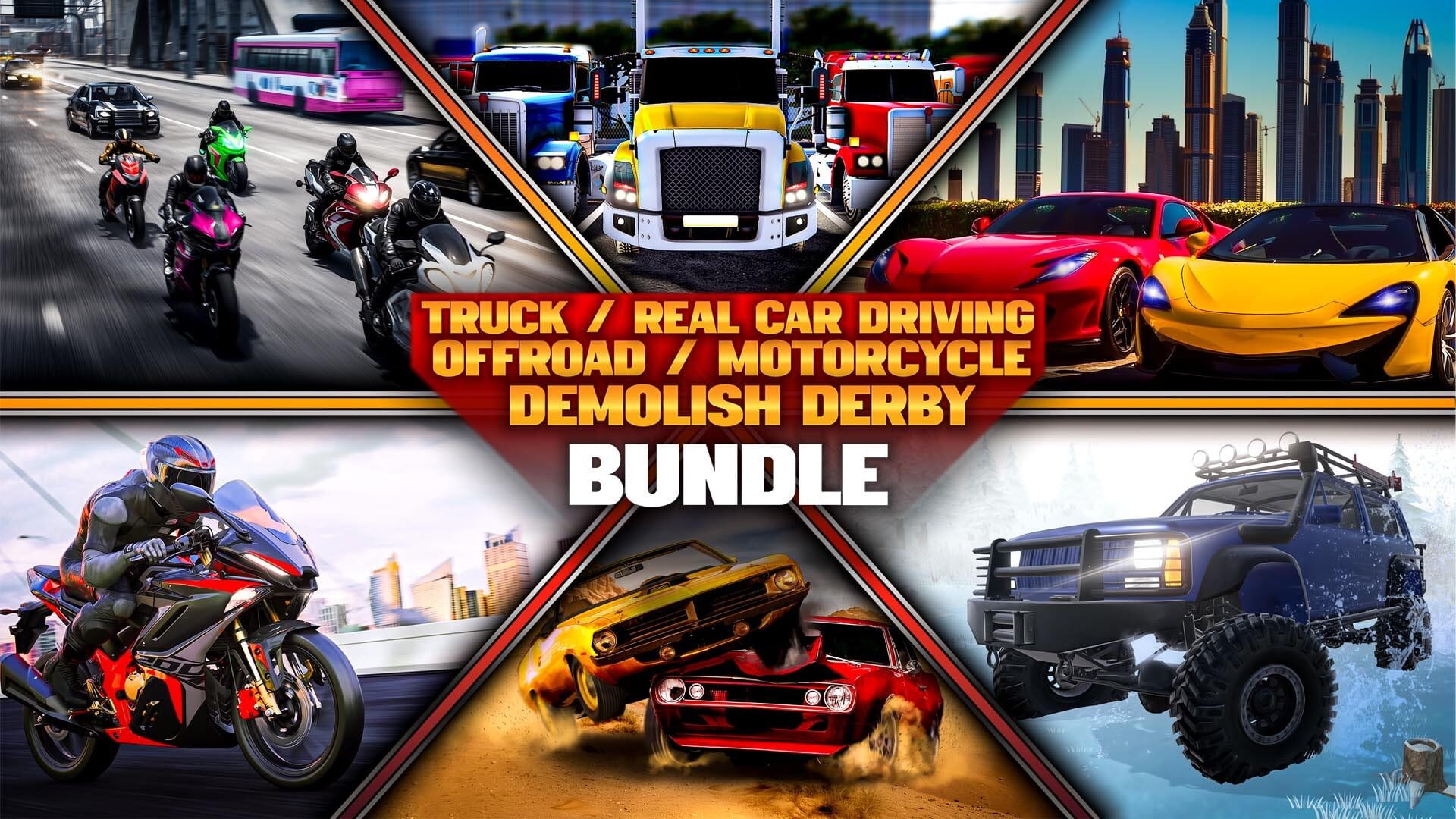 Artwork for Truck / Real Car Driving / Offroad / Motorcycle / Demolish Derby Bundle