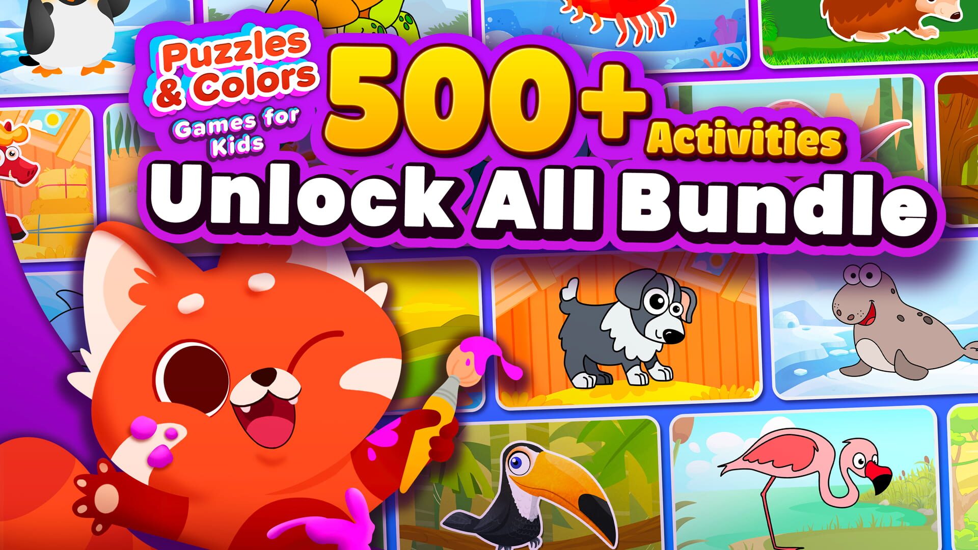 Puzzles & Colors: Games for Kids - Puzzles & Colors Game for Kids 500+ Activities Unlock All Bundle artwork