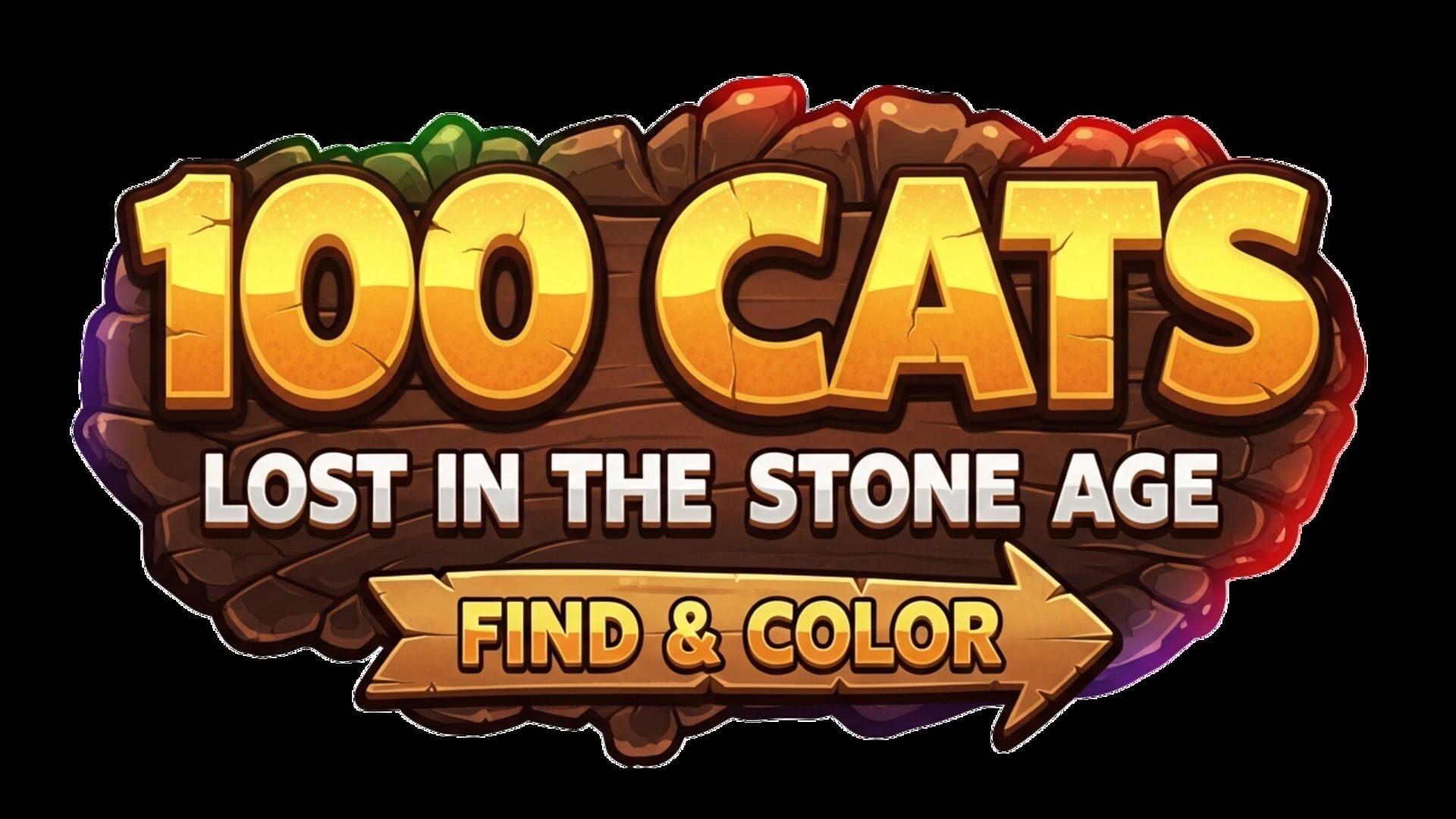 100 Cats Lost in the Stone Age Find & Color