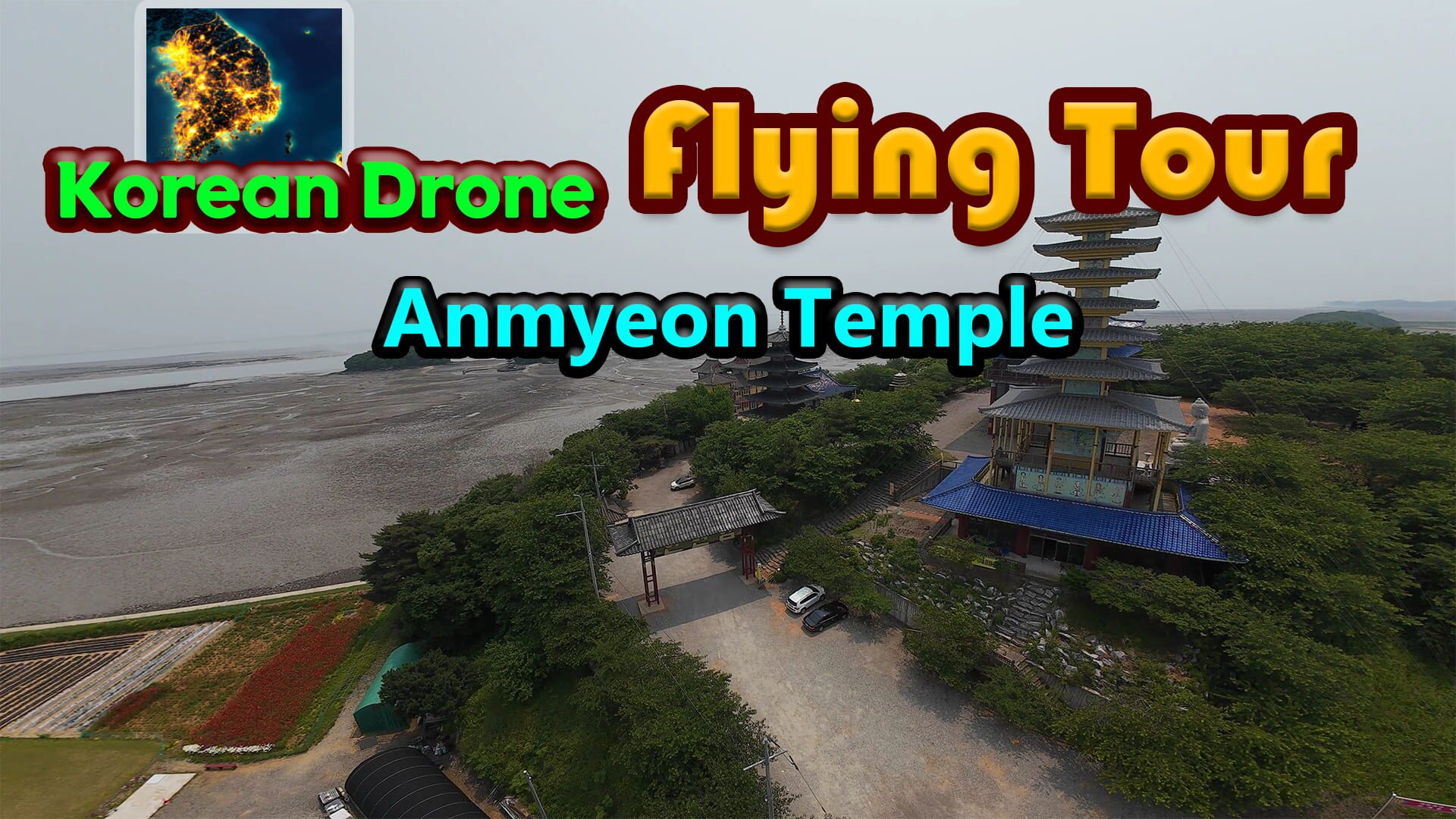 Korean Drone Flying Tour Anmyeon Temple artwork