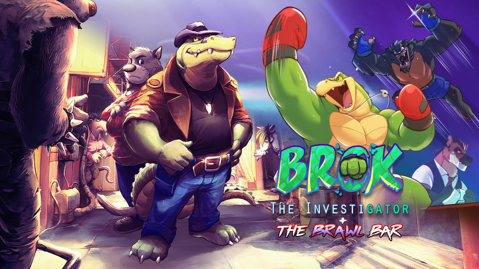 Brok the InvestiGator + The Brawl Bar artwork