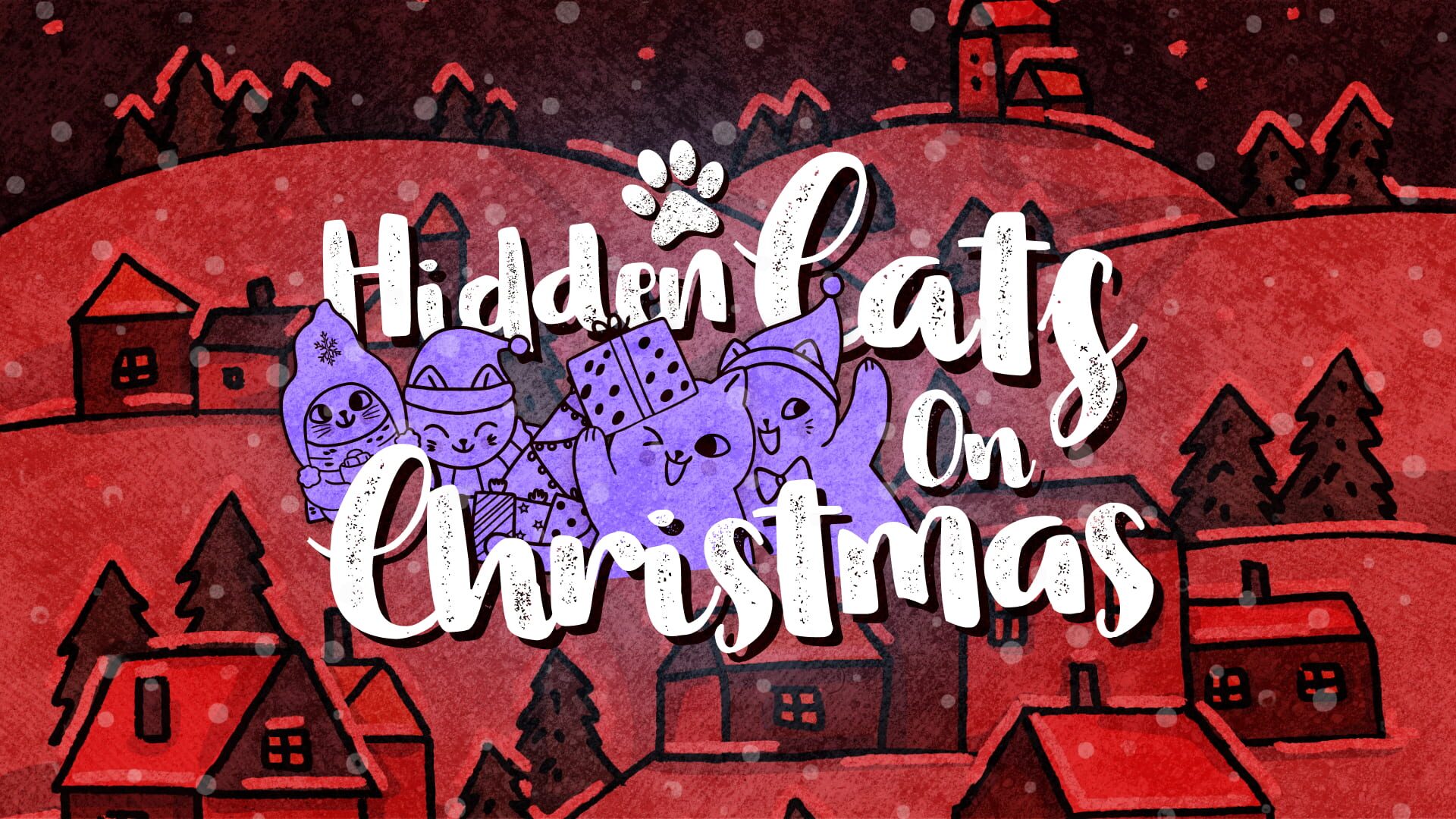 Hidden Cats on Christmas artwork