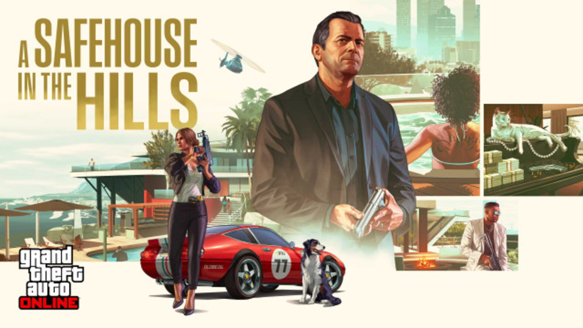 Artwork for Grand Theft Auto Online: A Safehouse in the Hills