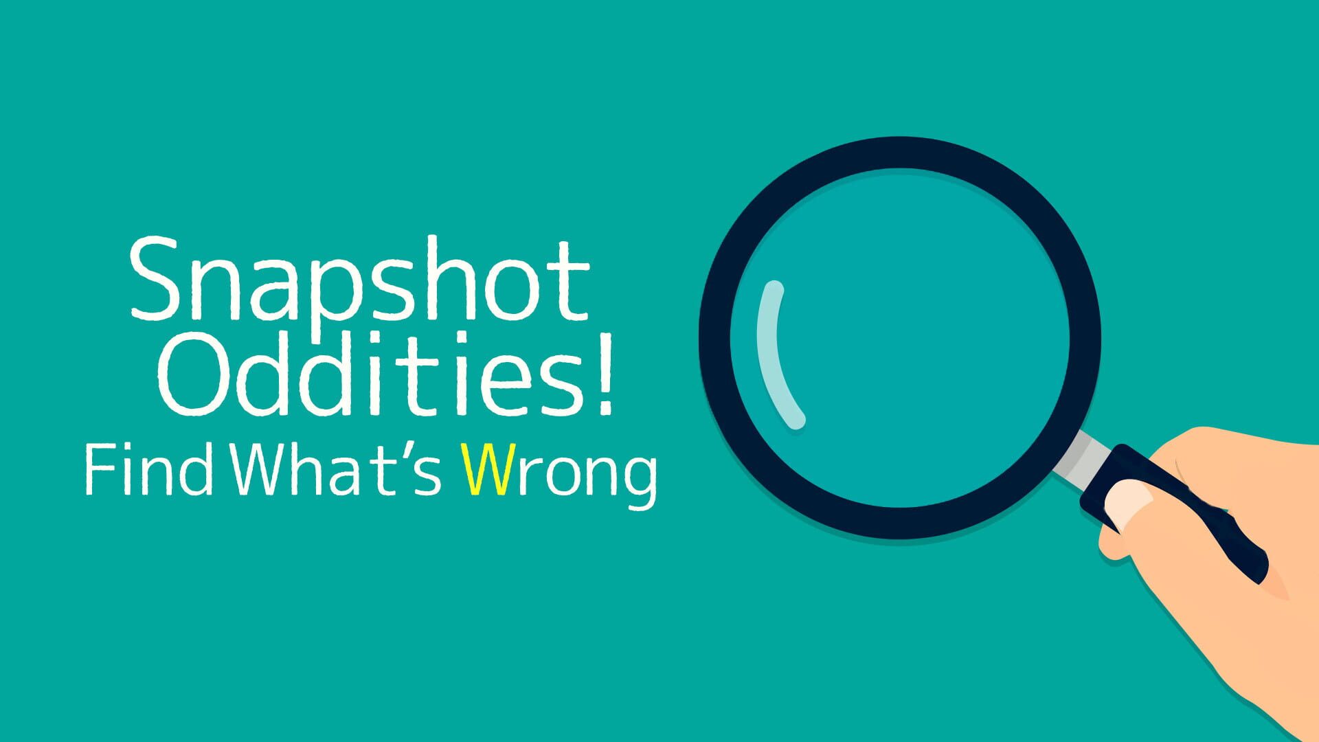 Snapshot Oddities! Find What's Wrong