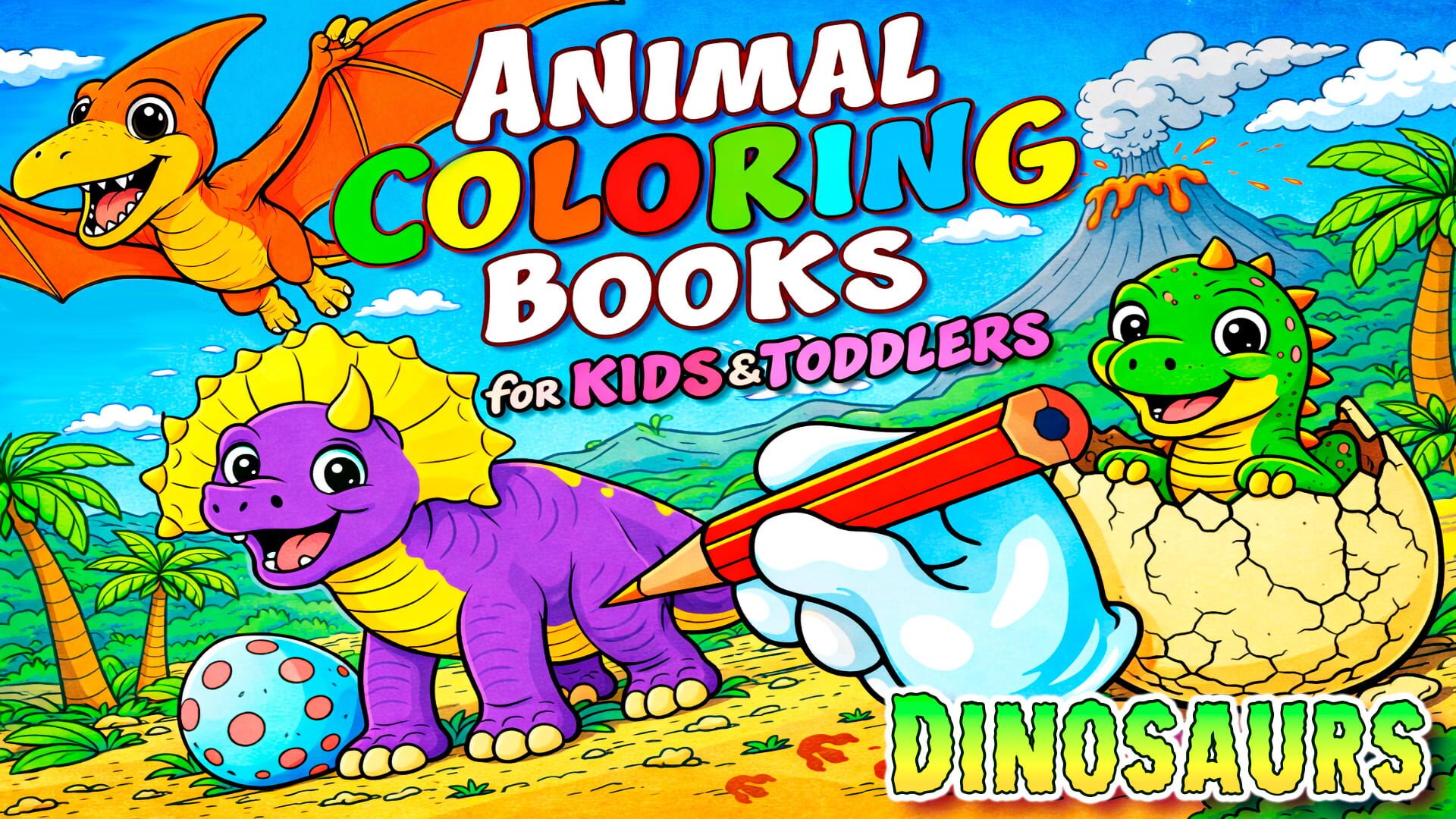 Artwork for Animal Coloring Books for Kids & Toddlers: Dinosaurs