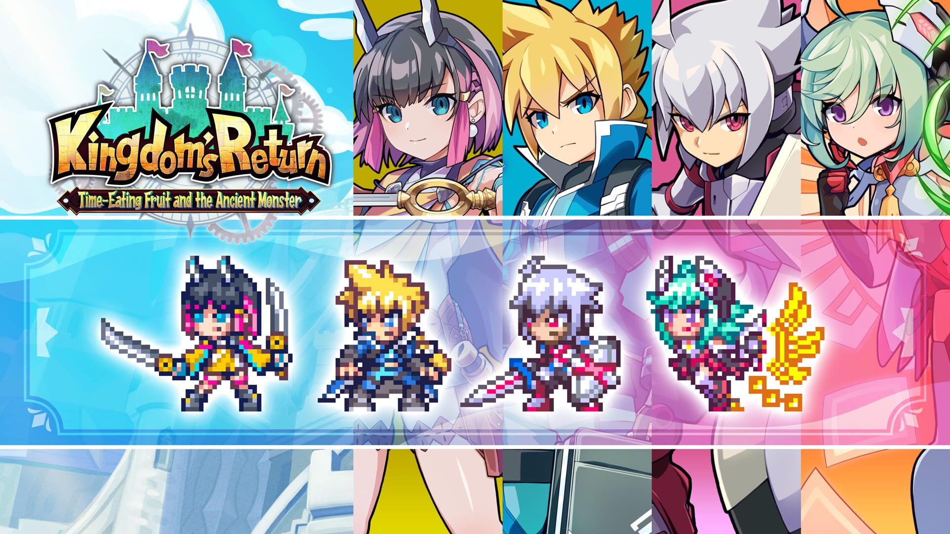 Kingdom's Return: Time-Eating Fruit and the Ancient Monster - "Azure Striker Gunvolt" Crossover Character Skin artwork