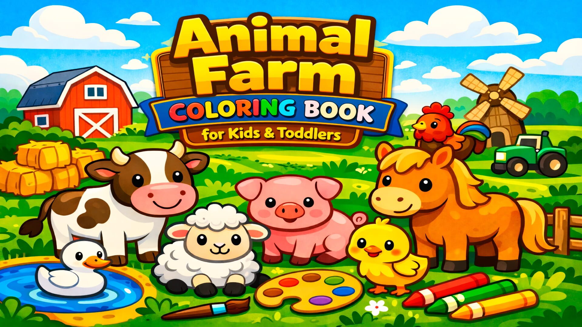 Artwork for Animal Farm Coloring Book for Kids & Toddlers
