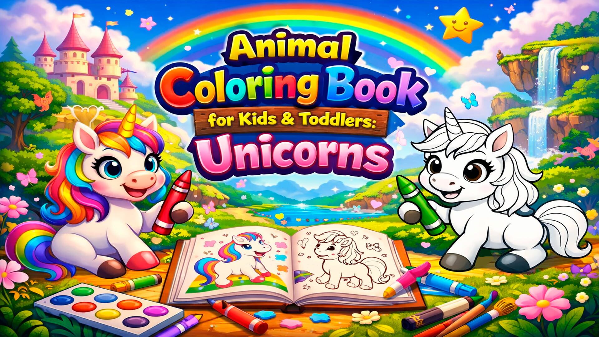 Artwork for Animal Coloring Book for Kids & Toddlers: Unicorns