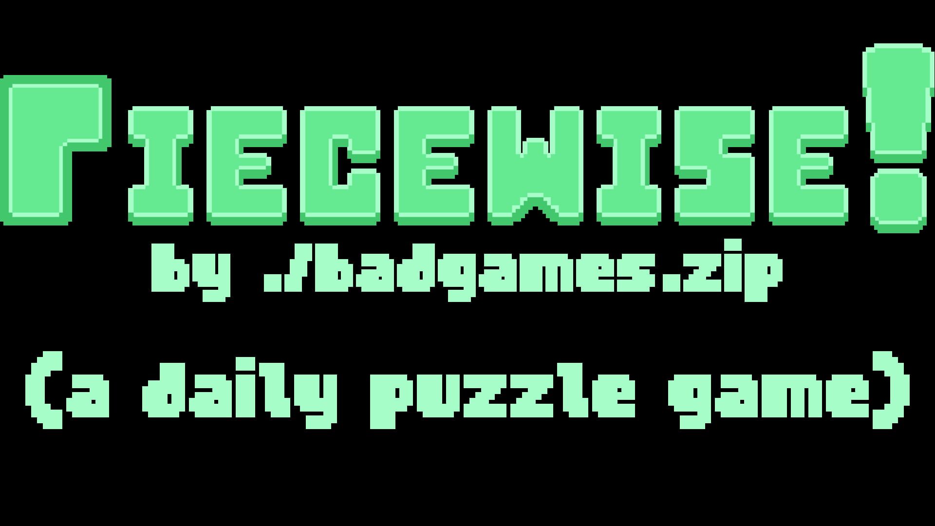 Piecewise!: A Daily Puzzle Game!
