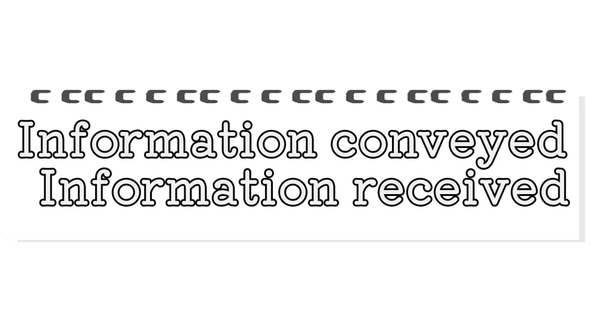 Information Conveyed Information Received