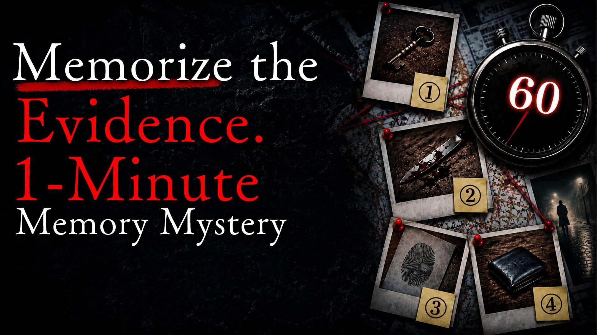 Memorize the Evidence: 1-Minute Memory Mystery