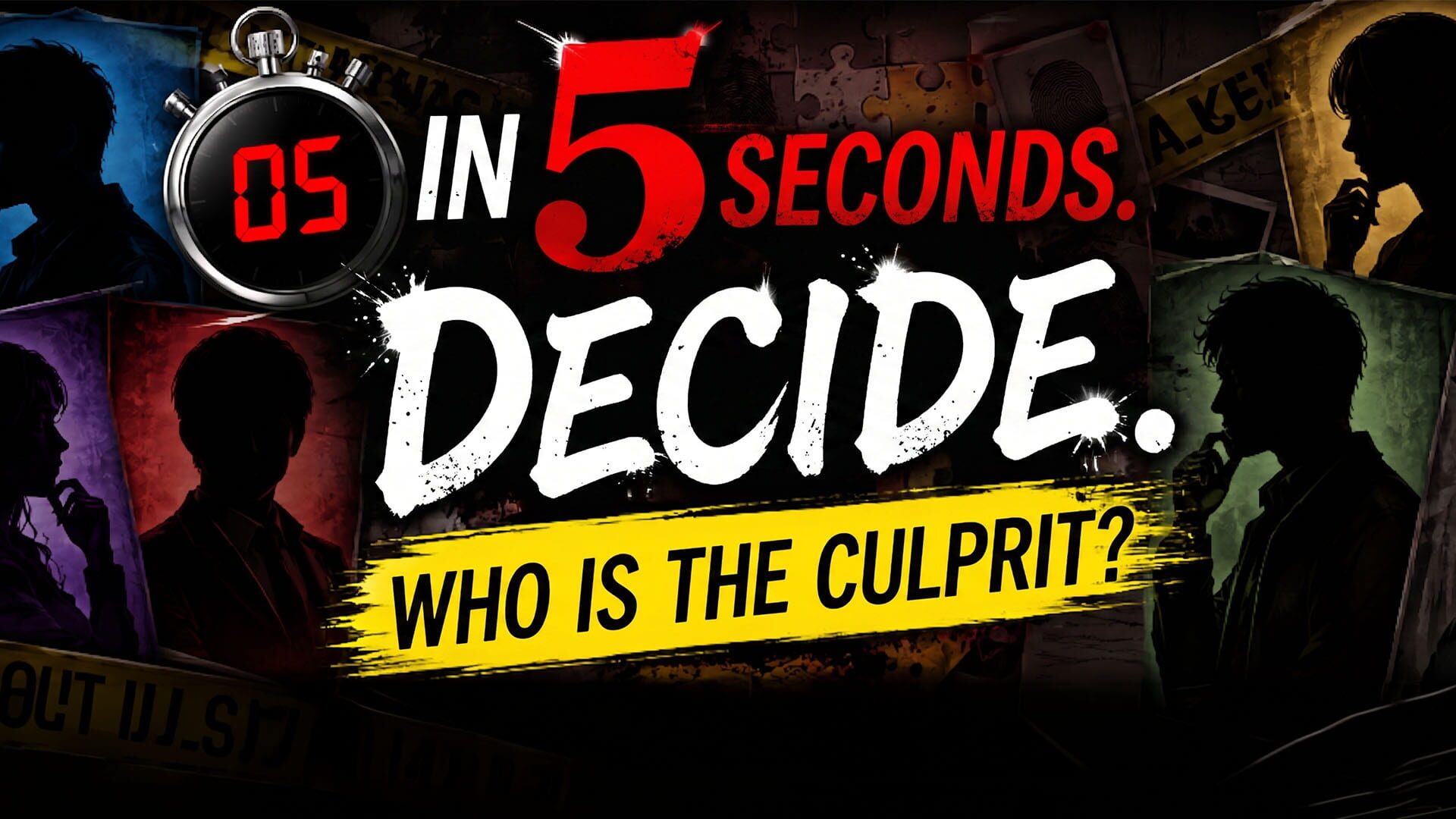 Decide in 5 Seconds: Who Is the Culprit?