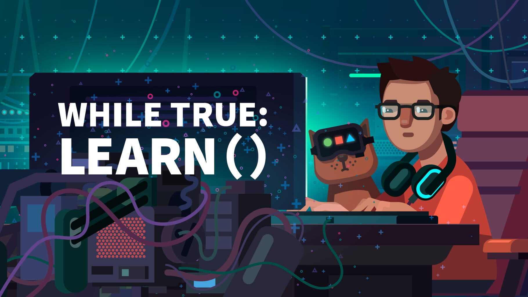 while True: learn() artwork