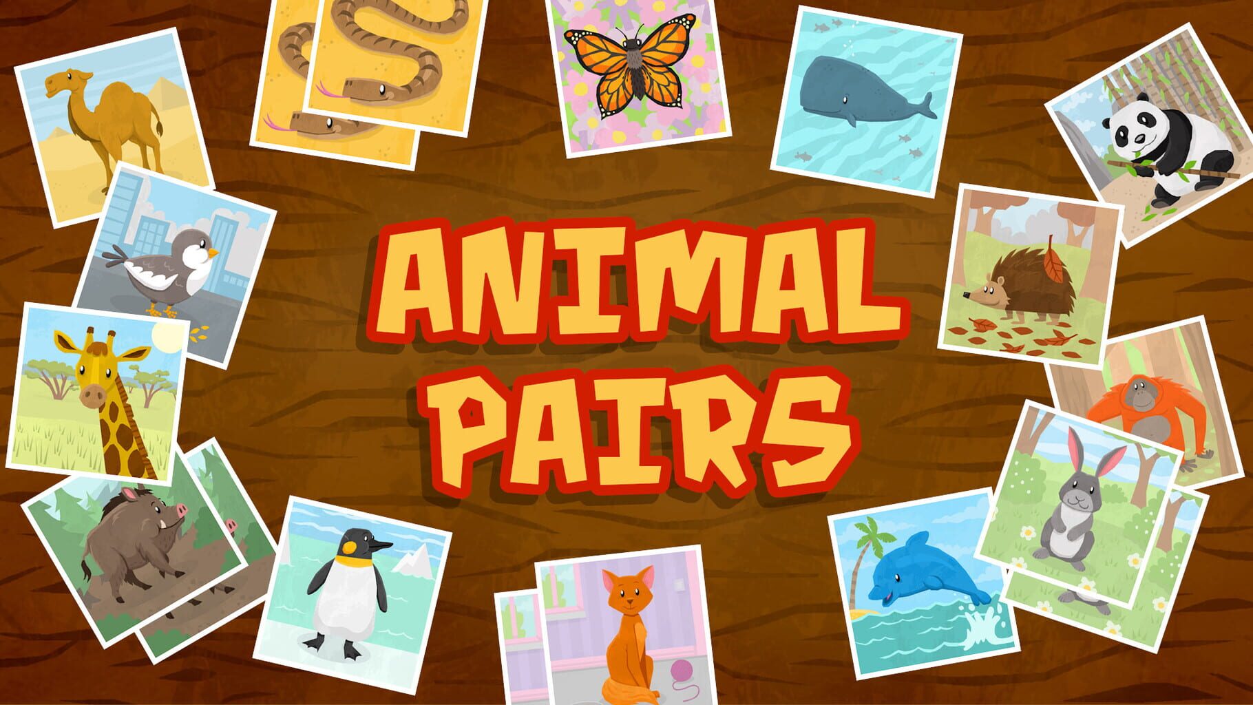 Animal Pairs: Matching & Concentration Game for Toddlers & Kids artwork
