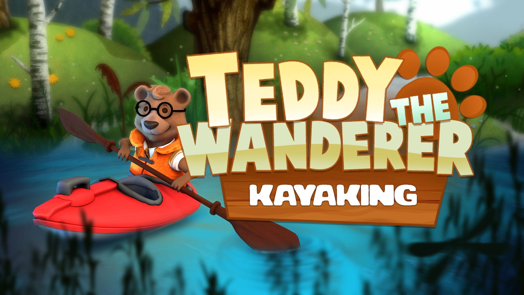 Teddy the Wanderer: Kayaking artwork