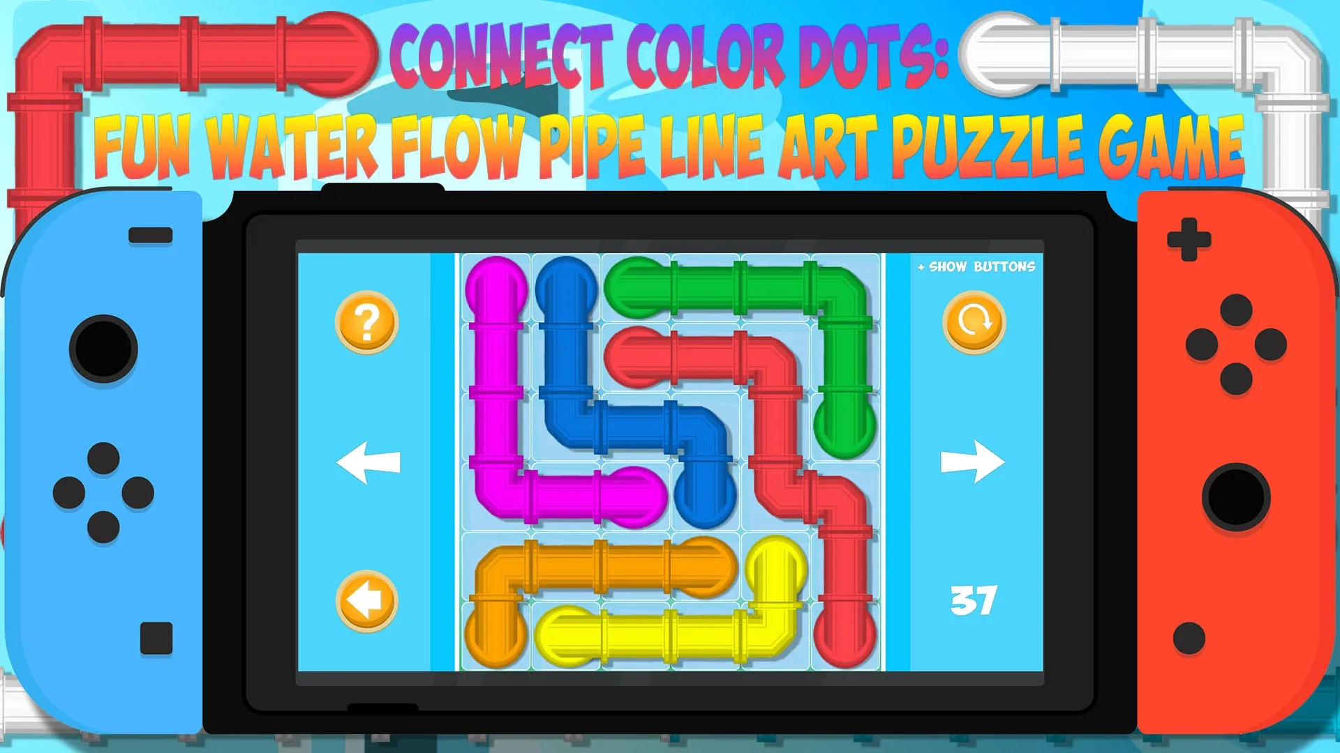 Connect Color Dots: Fun Water Flow Pipe Line Art Puzzle Game