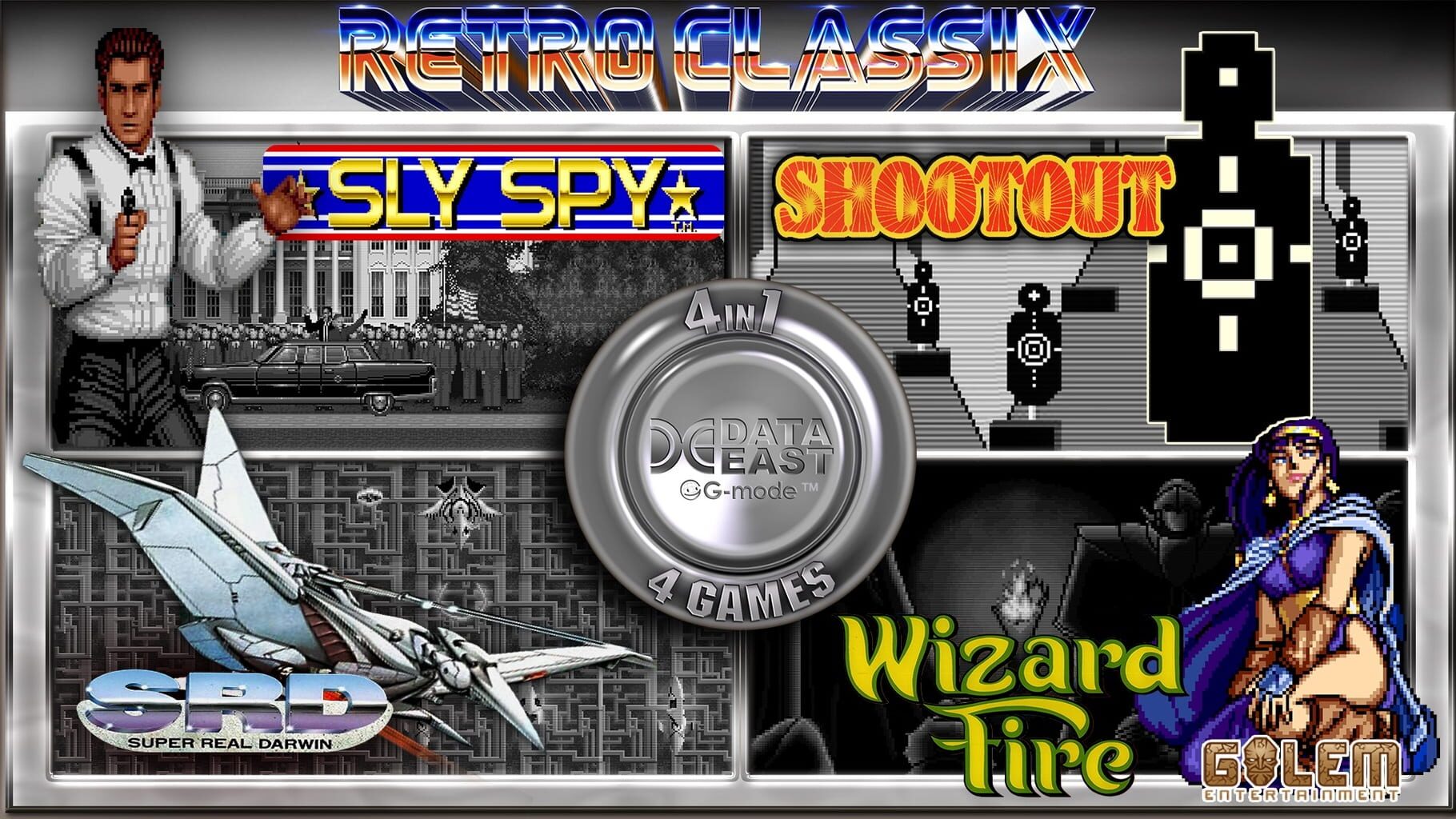 Arte - Retro Classix 4in1 Pack: Sly Spy, Shootout, Wizard Fire & Super Real Darwin