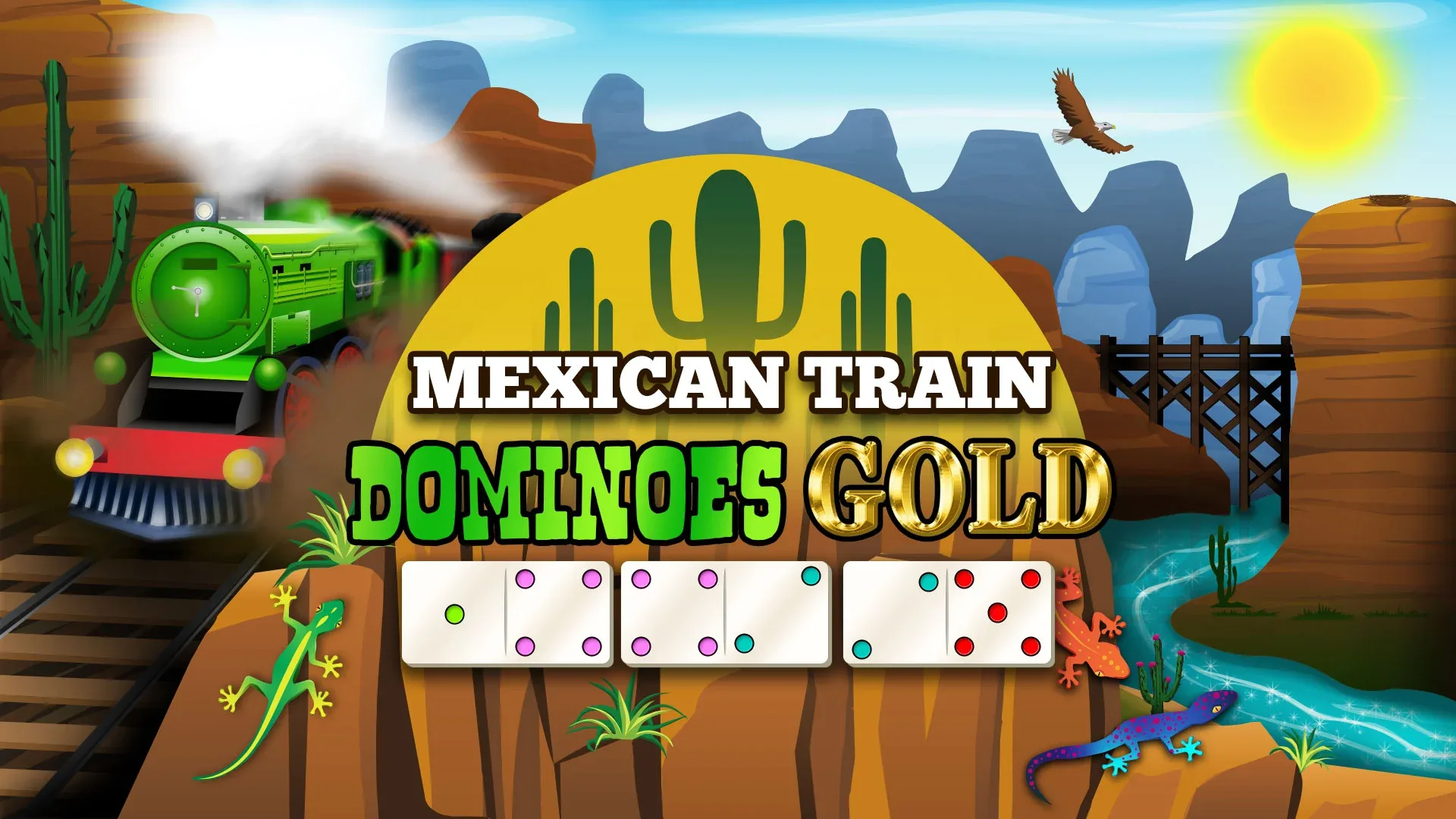 Mexican Train Dominoes Gold