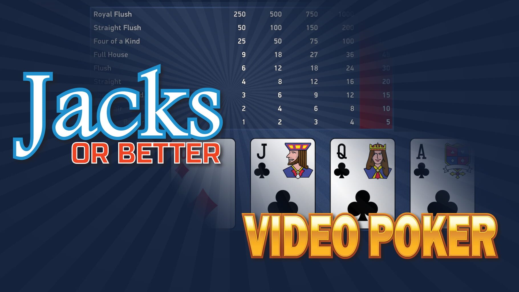 Jacks or Better: Video Poker artwork