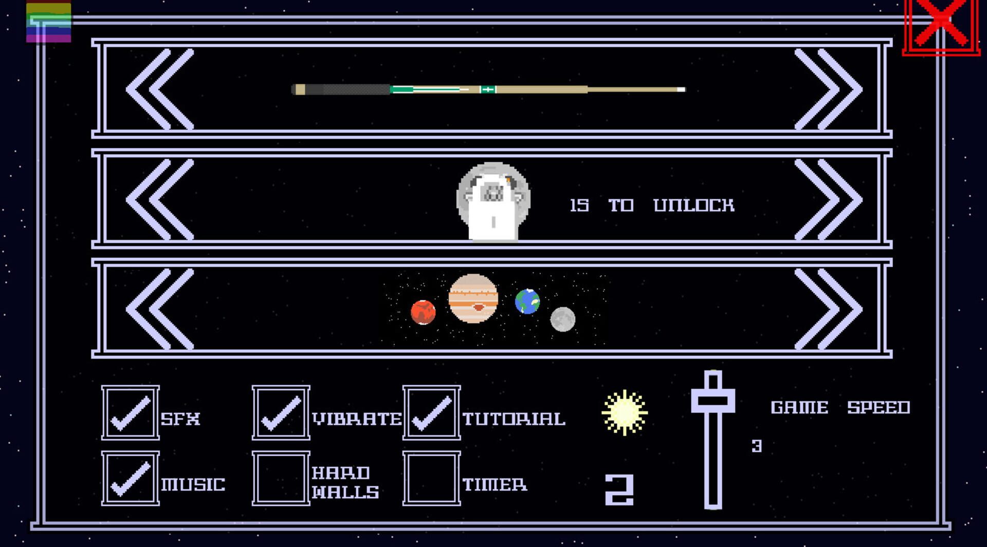 Galactic Pocket Billiards - Screenshot