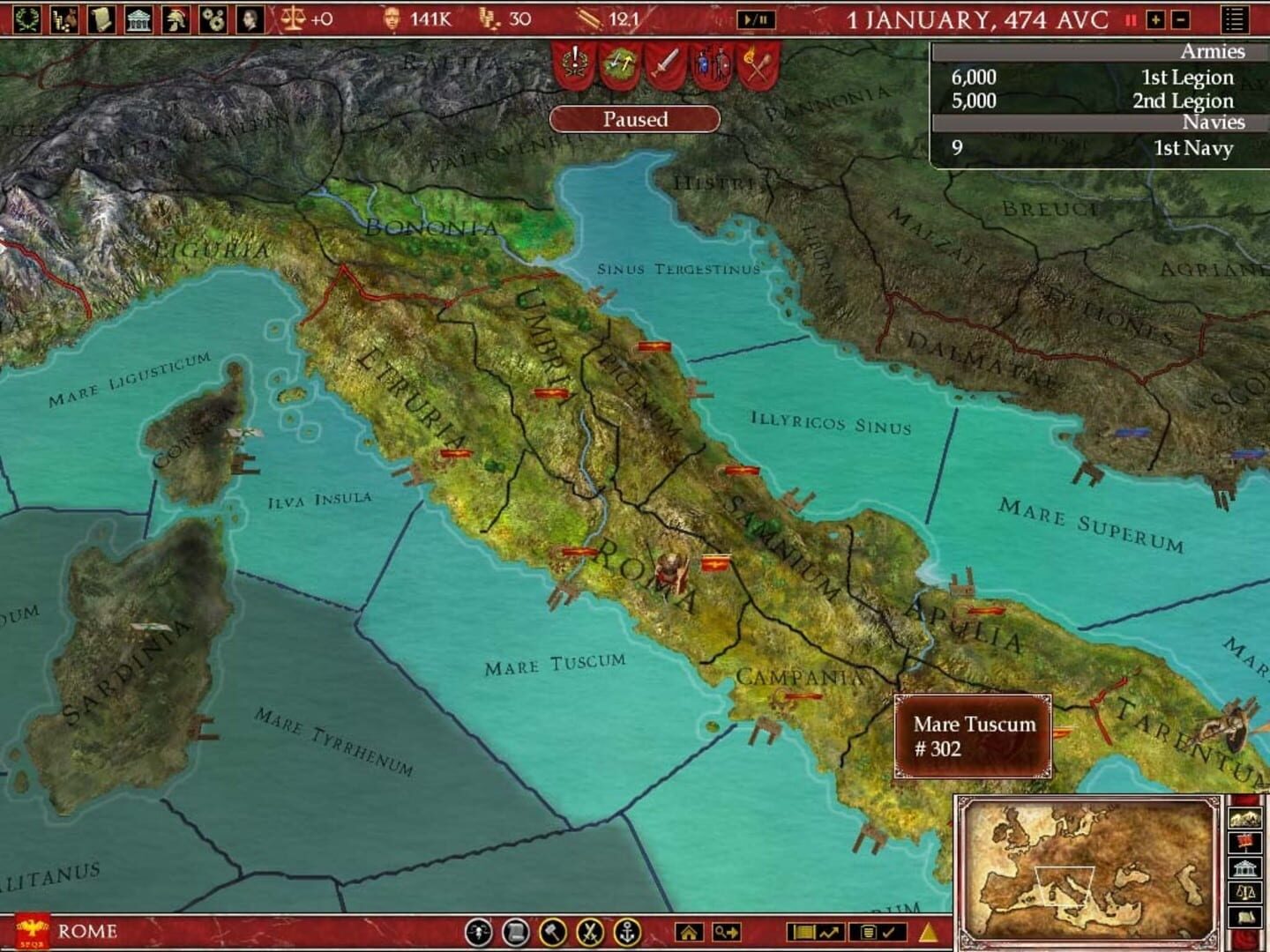 Captura de pantalla - Europa Universalis: Rome - Gold Edition