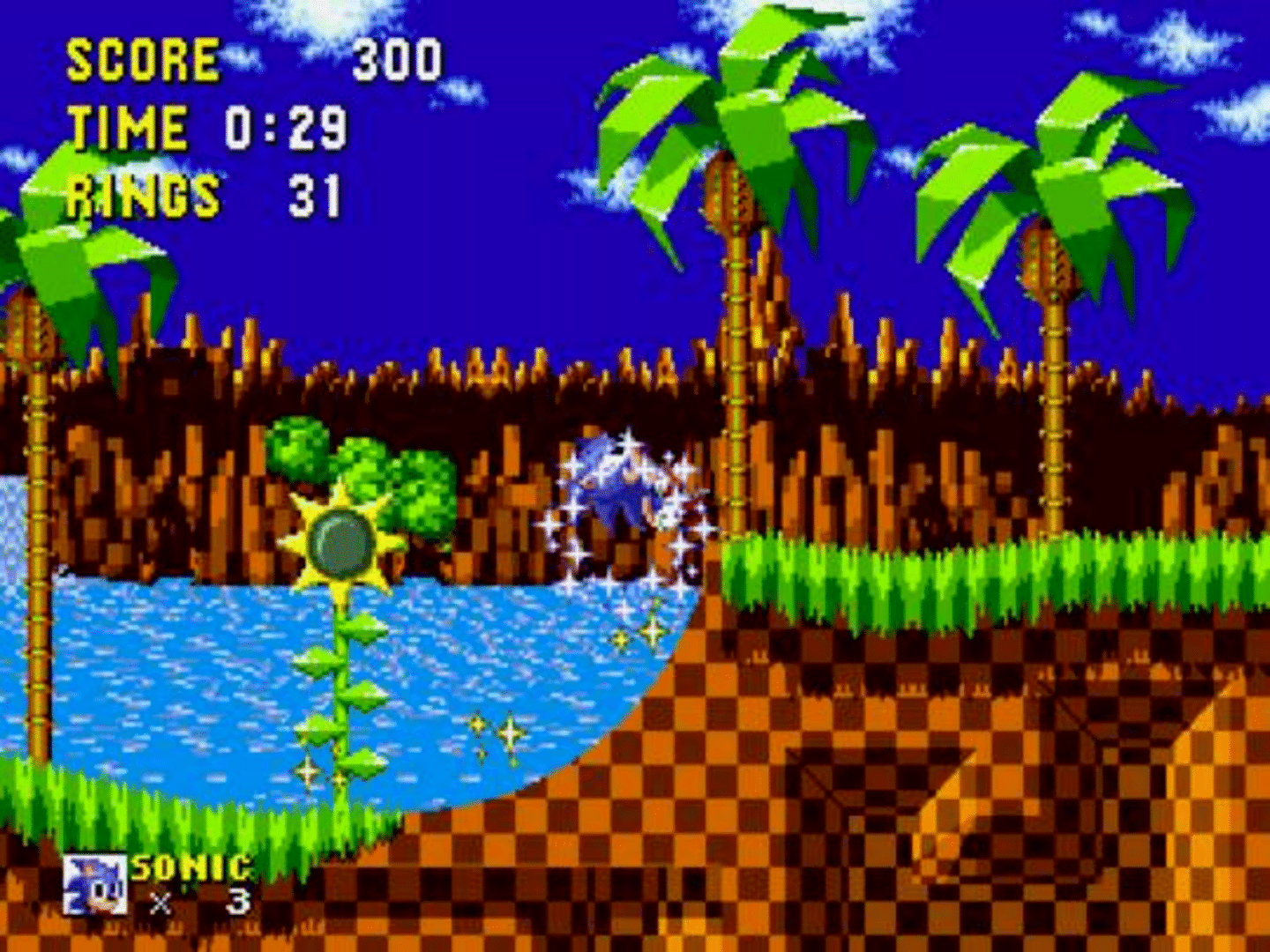 Sonic the Hedgehog gameplay (PC Game, 1991) 