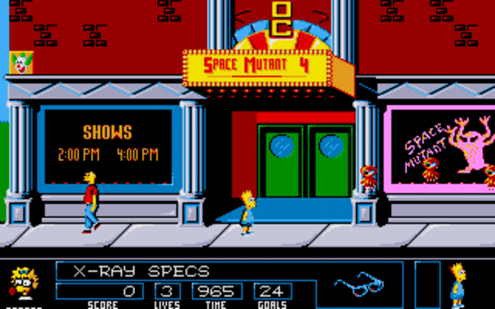 The Simpsons: Bart vs. The Space Mutants screenshot