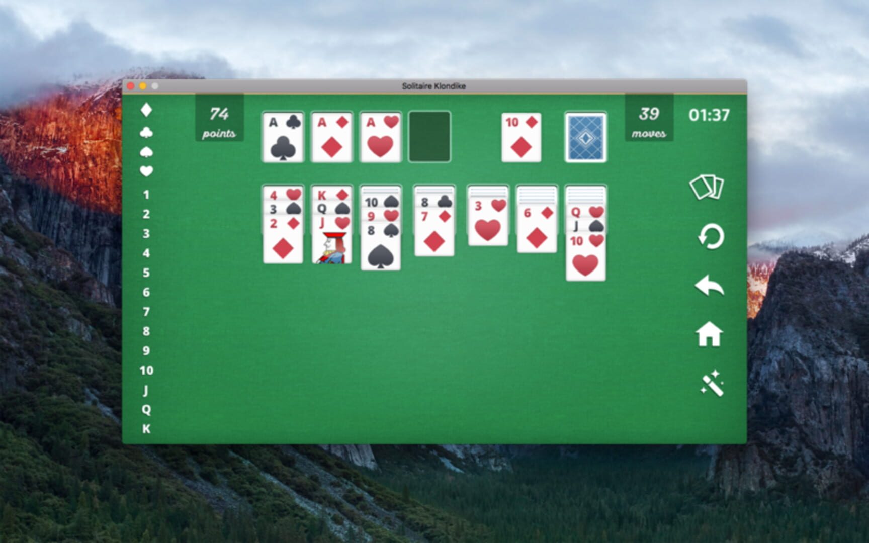 Solitaire Klondike Deluxe - classic card game - Screenshot