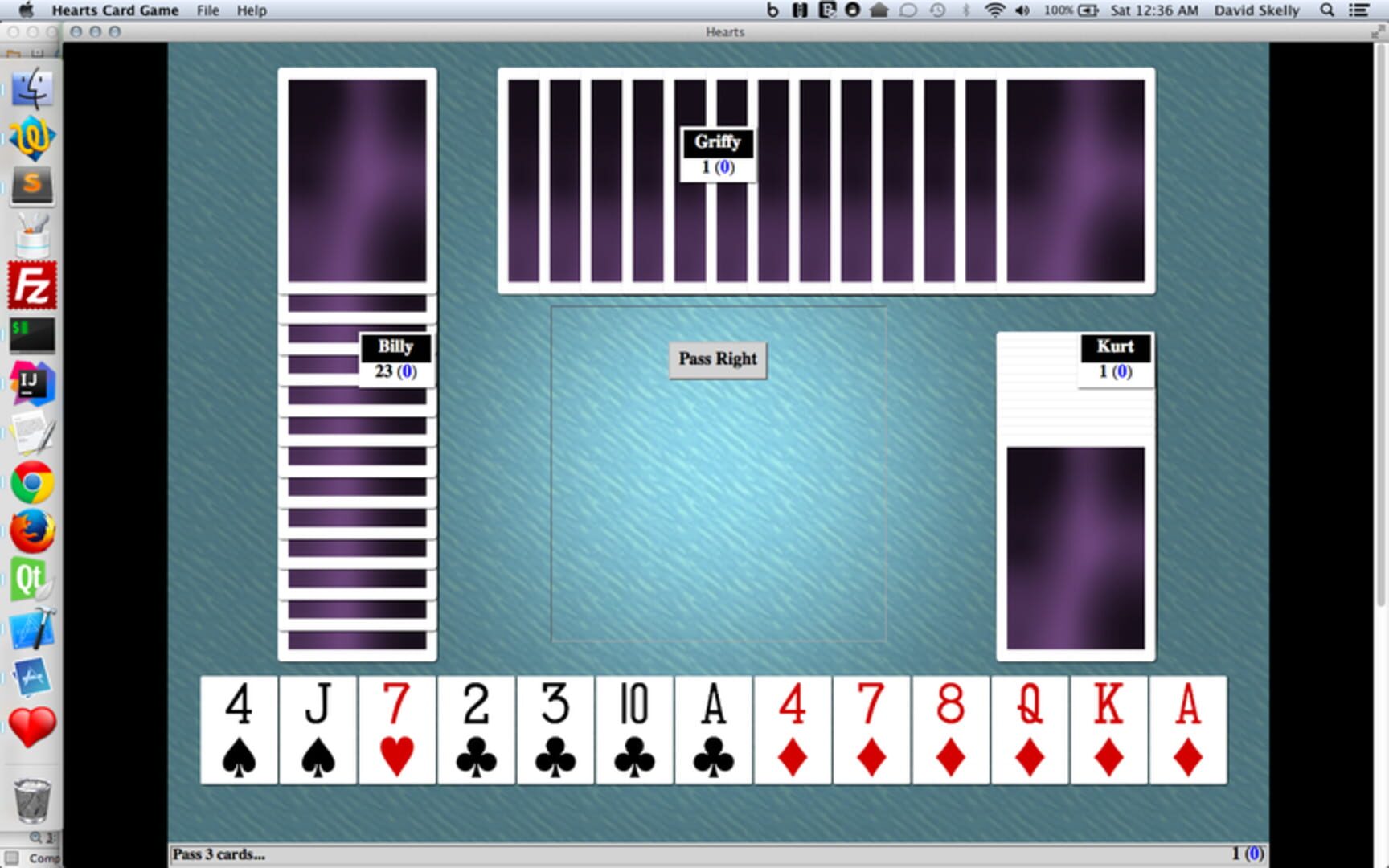 Hearts Card Game - Screenshot