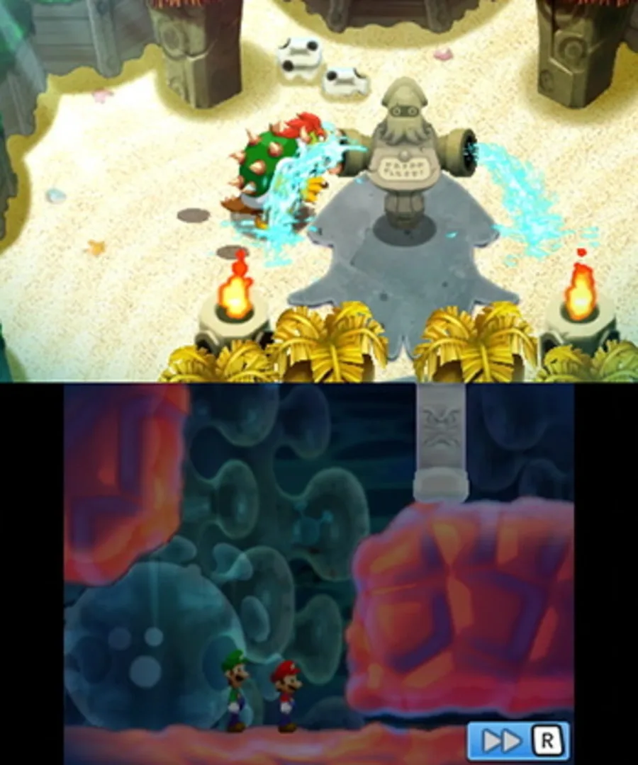 Captura de pantalla - Mario & Luigi: Bowser's Inside Story + Bowser Jr.'s Journey