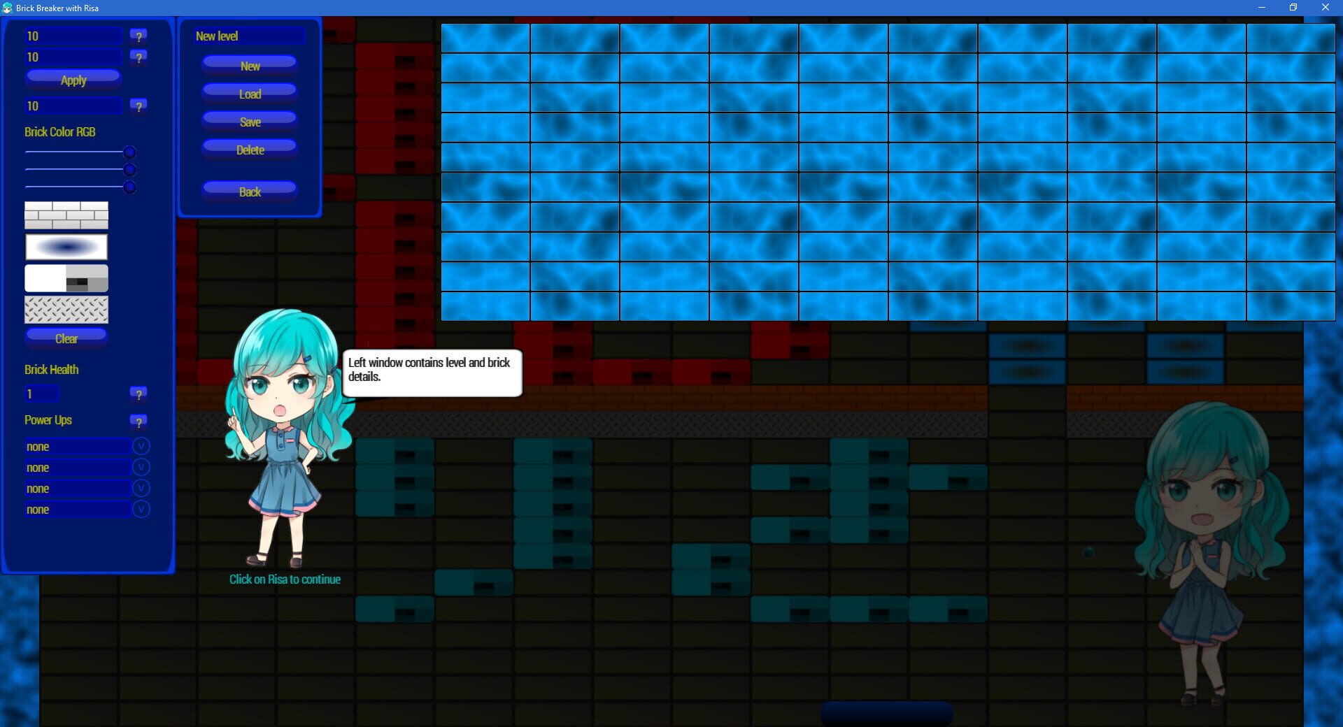 Brick Breaker with Risa - Screenshot